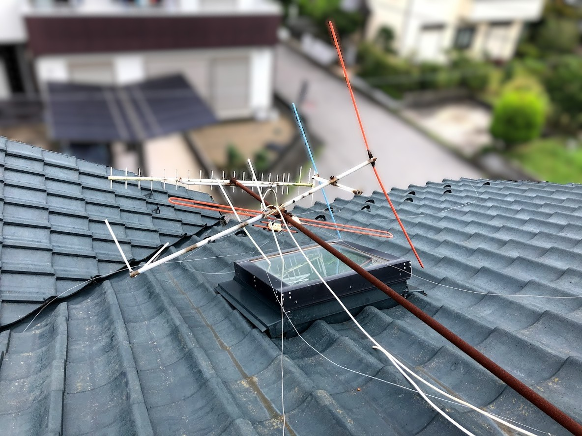 倒れたアンテナの撤去工事_施工前