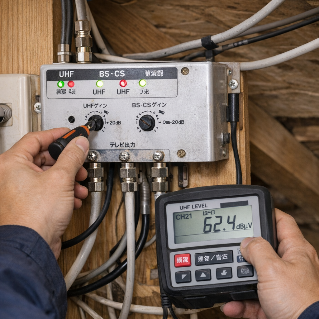 ブースターを調整している参考画像