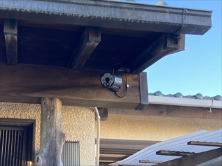 防犯カメラ設置工事 マスプロ製 カメラ3台＋10インチモニター2