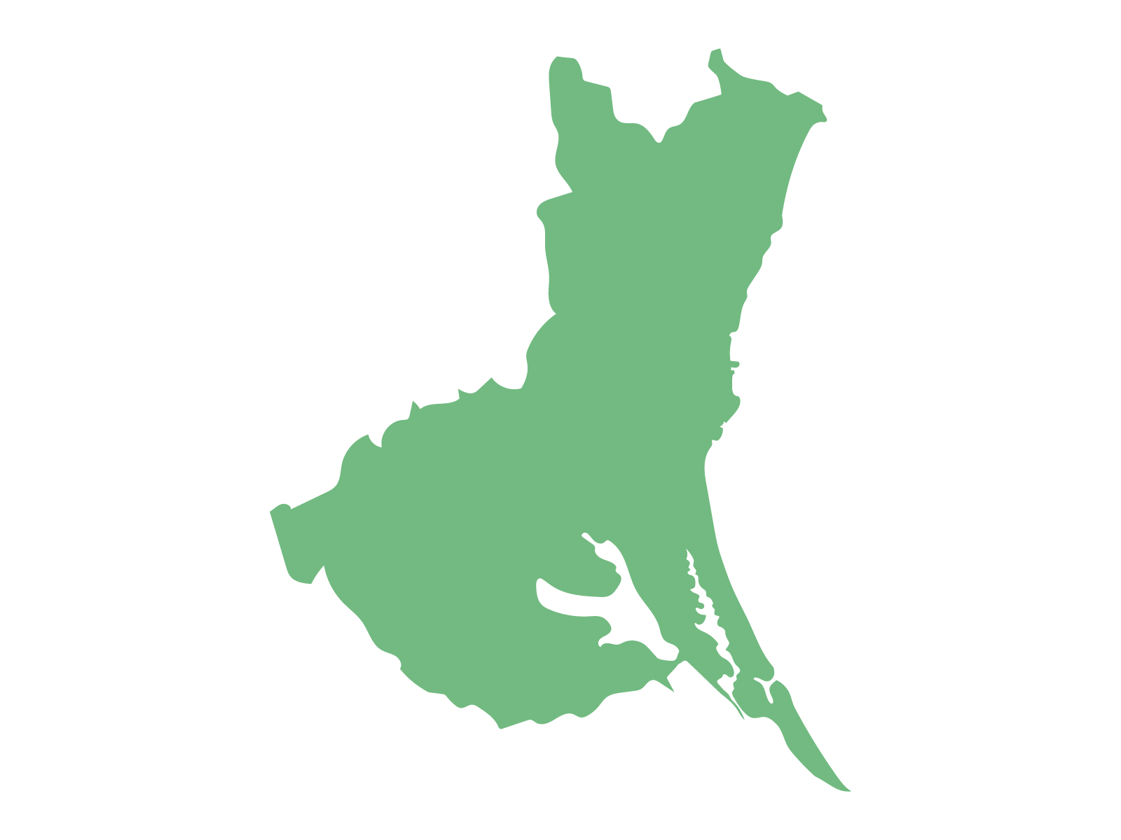 茨城県のシルエット