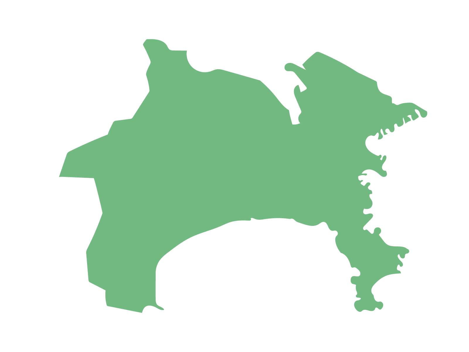 神奈川県のシルエット