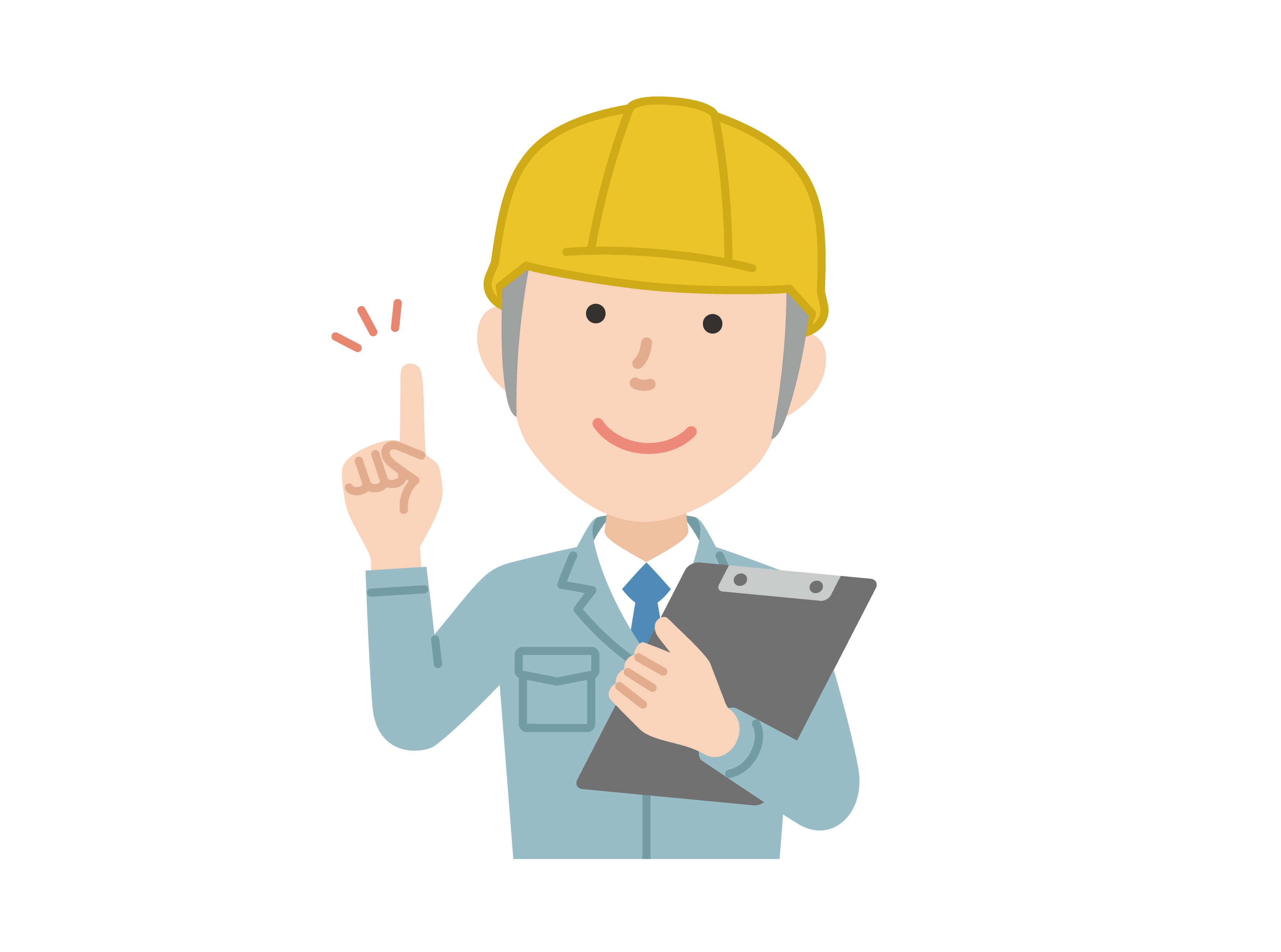 ヘルメットを被った男性