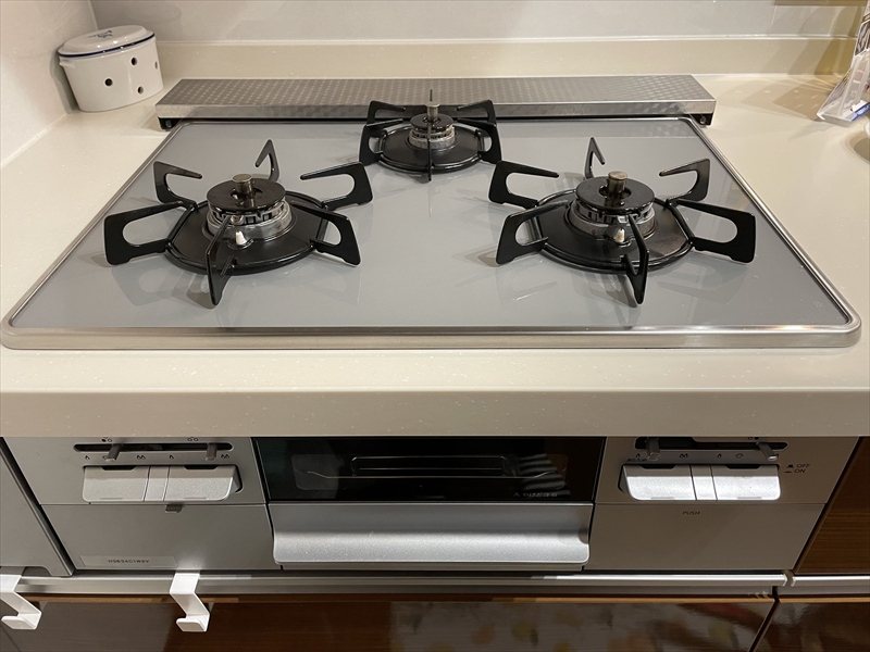 ガスコンロからIHコンロへの交換工事_施工前